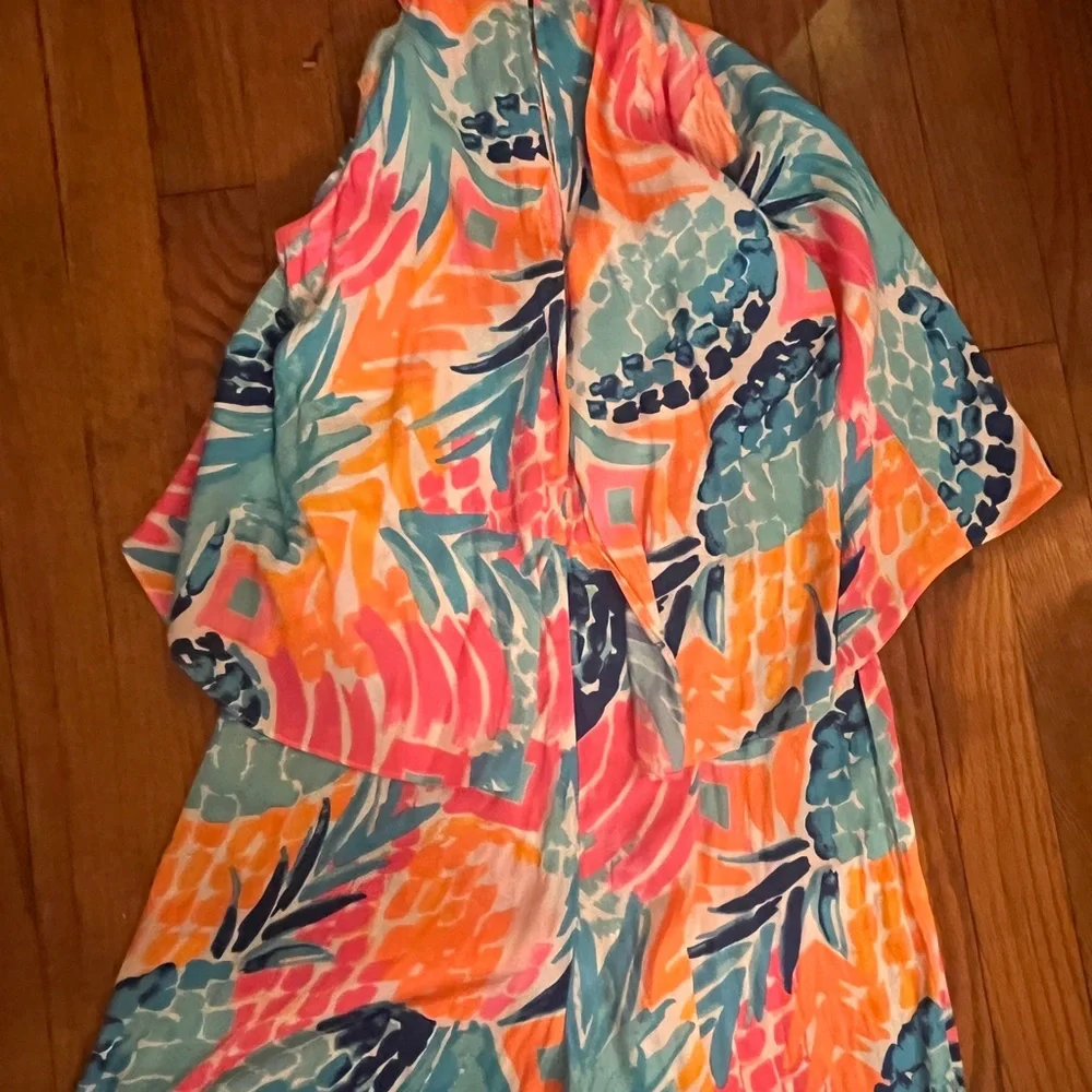 Lilly Pulitzer Pink and Blue Kids Romper - Picture 3 of 17